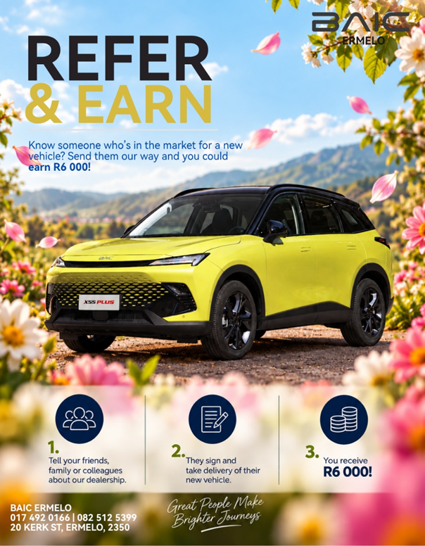 Your referral could earn you R6 000!
