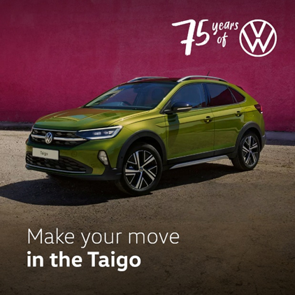 Take the next step in the Volkswagen Taigo.
