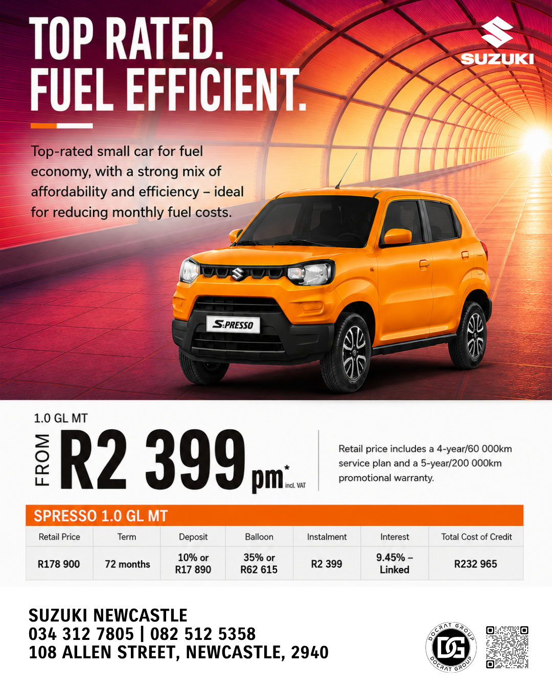 BIG VALUE. GREAT EFFICIENCY. PURE SUZUKI!