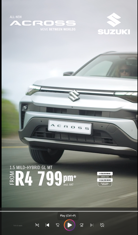 Take every journey to the next level in the all-new Suzuki Across.
