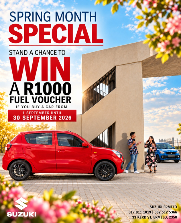 SPRING MONTH SPECIAL AT SUZUKI ERMELO!