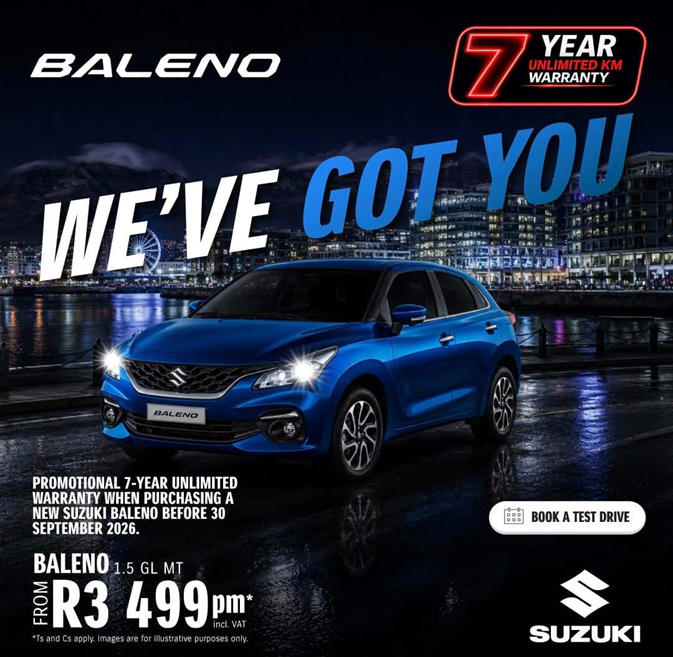 DRIVE INTO SOMETHING BETTER WITH THE SUZUKI BALENO!