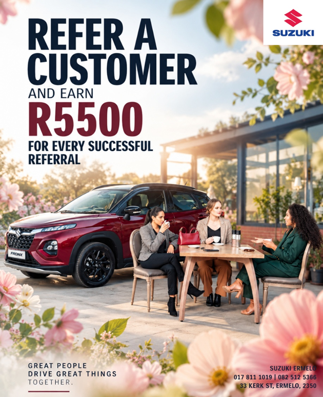 REFER A CUSTOMER & EARN R5,500!