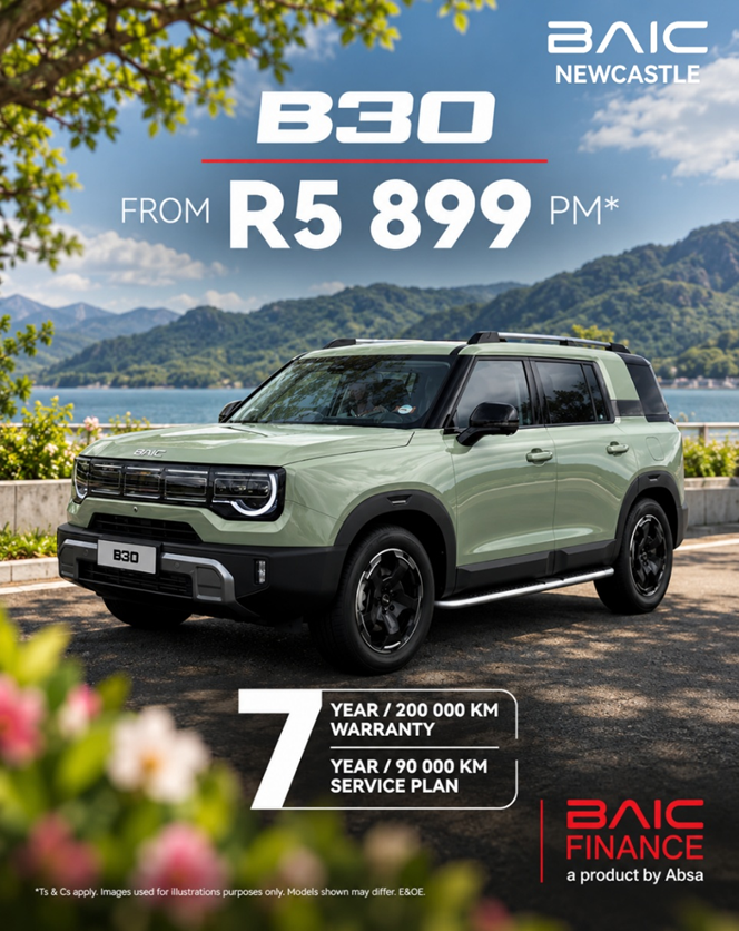 Adventure starts with the BAIC B30, available from R5 899 PM*.