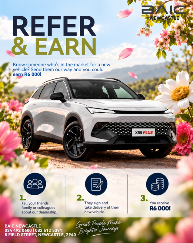Refer & Earn with BAIC Newcastle!